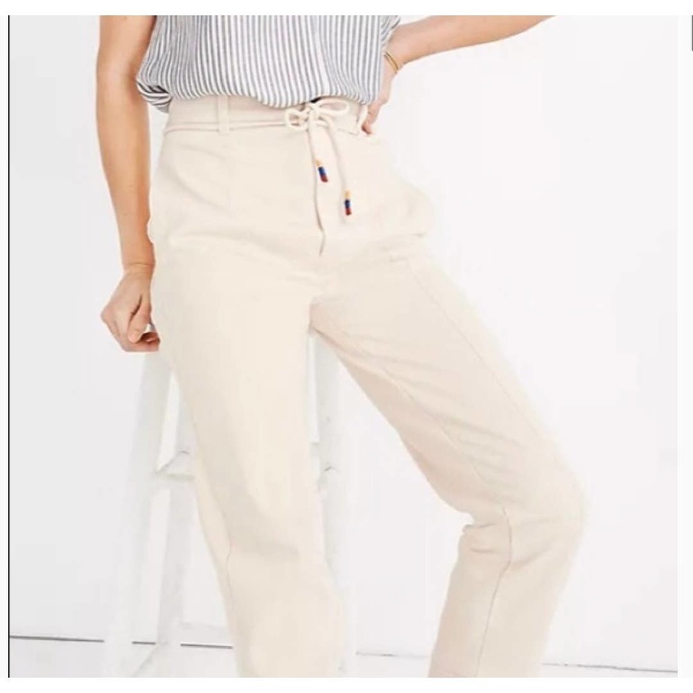 Madewell Tie Waist Tapered Pants